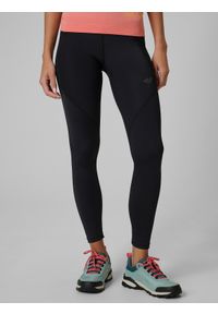 4f - 4F Legginsy trekkingowe szybkoschnące damskie - czarne M. Stan: podwyższony. Kolor: czarny. Materiał: tkanina, materiał. Długość: krótkie. Sezon: lato. Sport: turystyka piesza #2