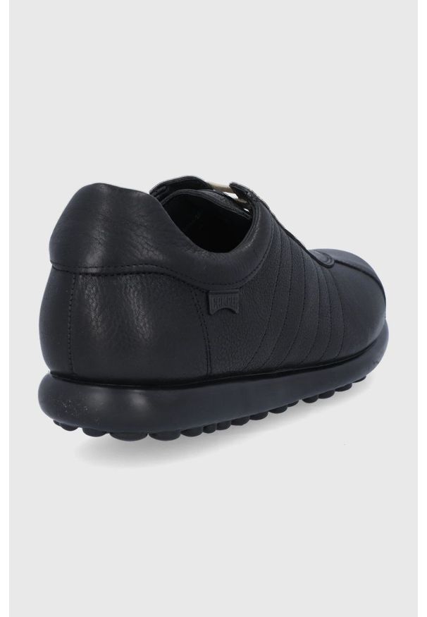 Camper - Buty skórzane Pelotas Ariel. Nosek buta: okrągły. Zapięcie: sznurówki. Kolor: czarny. Materiał: skóra
