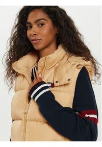 Tommy Jeans Bezrękawnik Alaska DW0DW18862 Beżowy Regular Fit. Kolor: beżowy. Materiał: syntetyk. Długość rękawa: bez rękawów