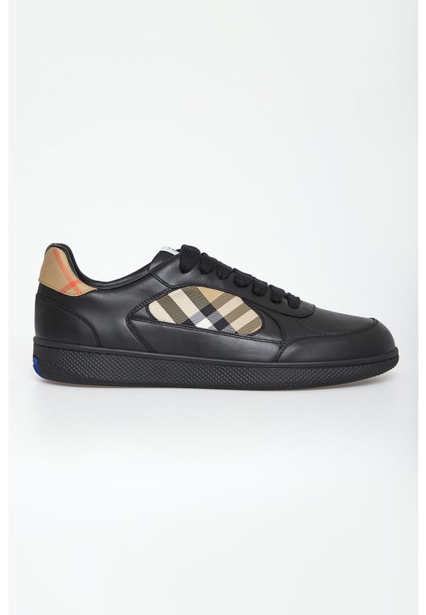 Burberry - Sneakersy męskie skórzane BURBERRY. Materiał: skóra
