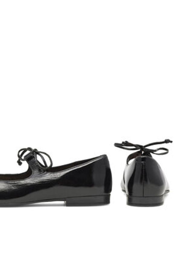 Sergio Bardi Baleriny RST-D1065-01SB Czarny. Kolor: czarny. Materiał: lakier, skóra