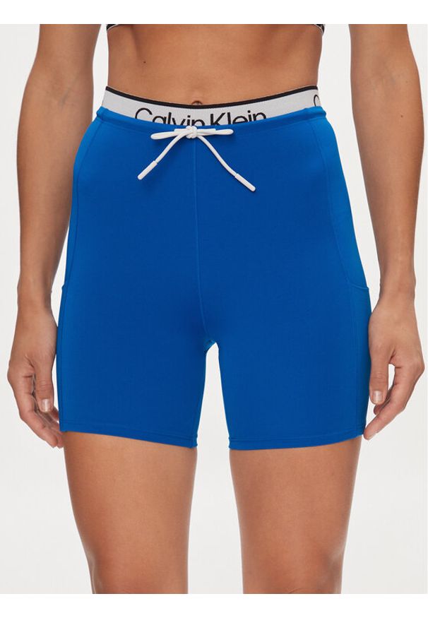 Calvin Klein Performance Szorty sportowe 00GWS4L722 Niebieski Slim Fit. Kolor: niebieski. Materiał: syntetyk