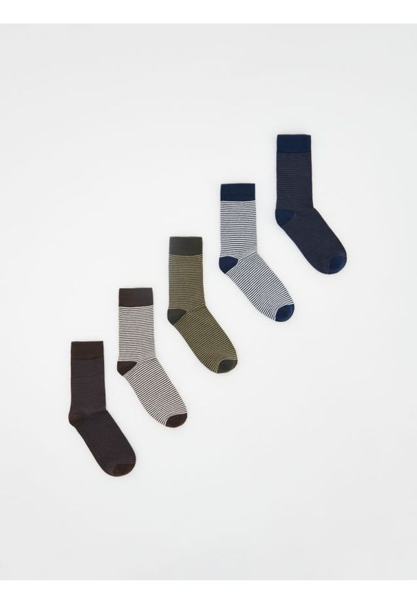 Reserved - 5 pack skarpet - granatowy. Kolor: niebieski