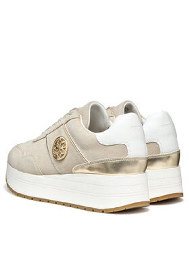 Geox Sneakersy D New Kency D55MZA 022BN CH62L Beżowy. Kolor: beżowy. Materiał: zamsz, skóra