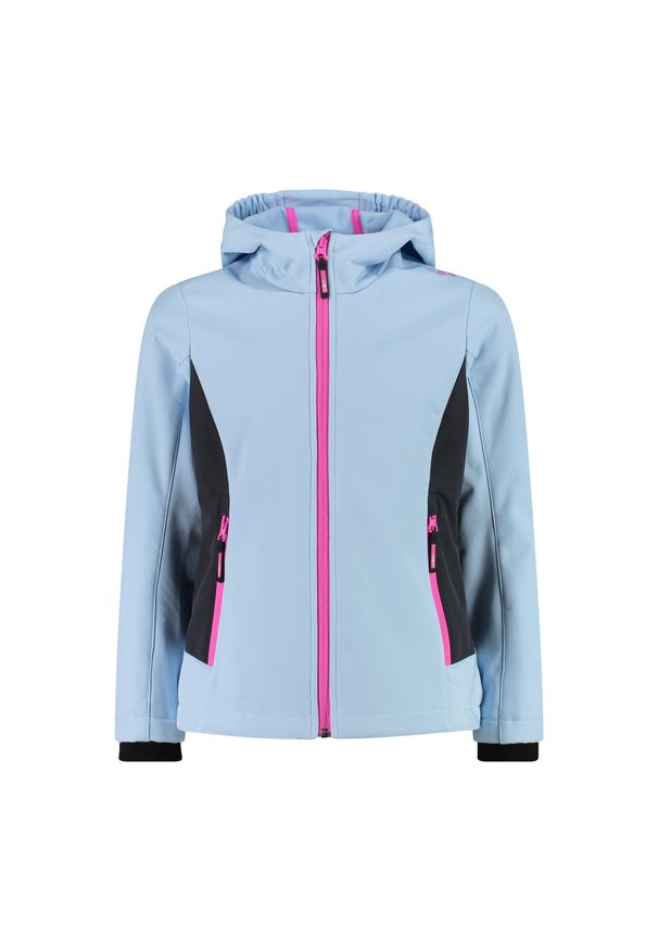 Kurtka softshell dziewczęca CMP Astralix. Kolor: szary, niebieski, wielokolorowy, czarny. Materiał: softshell. Sport: turystyka piesza