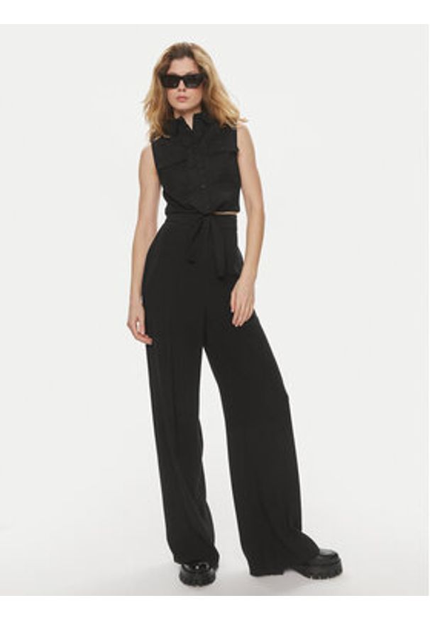 Brave Soul Koszula LWT-548ELIZABETH Czarny Straight Fit. Kolor: czarny. Materiał: bawełna