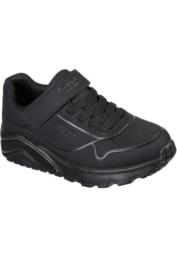 skechers - Adidasy Skechers Uno Lite, Dzieci. Kolor: czarny. Materiał: skóra ekologiczna, materiał