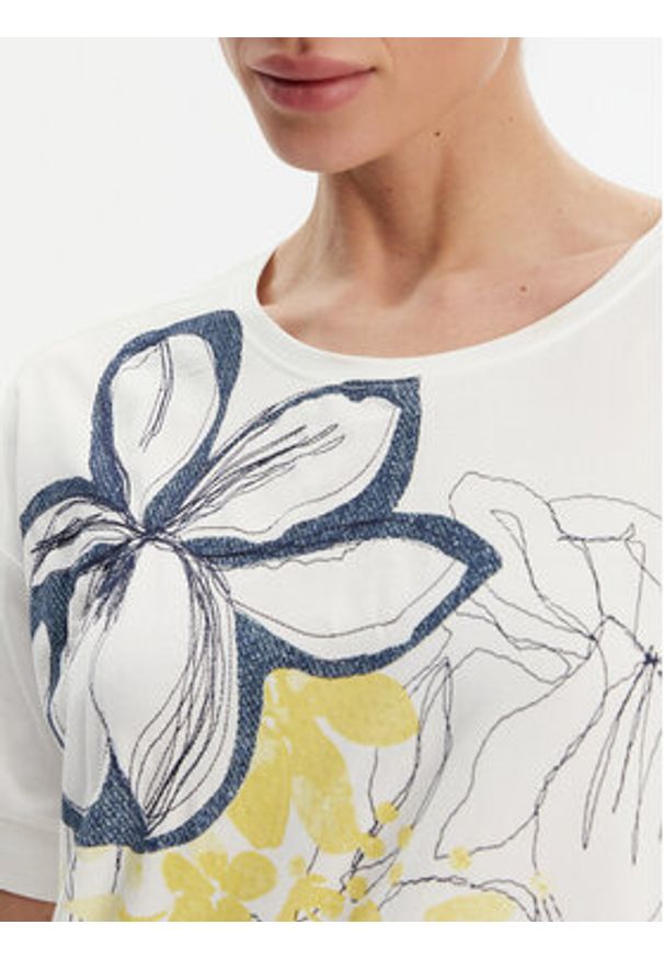 Olsen T-Shirt 11105007 Biały Relaxed Fit. Kolor: biały. Materiał: bawełna