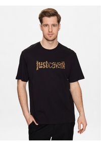 Just Cavalli T-Shirt 74OBHG02 Czarny Regular Fit. Kolor: czarny. Materiał: bawełna