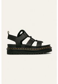 Dr. Martens - Sandały skórzane Nartilla. Zapięcie: sznurówki. Kolor: czarny. Materiał: skóra. Wzór: gładki. Obcas: na platformie #1