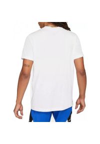 Koszulka sportowa męska Nike Air Jordan Jumpman. Kolor: biały. Materiał: bawełna, poliester. Długość rękawa: krótki rękaw. Długość: krótkie