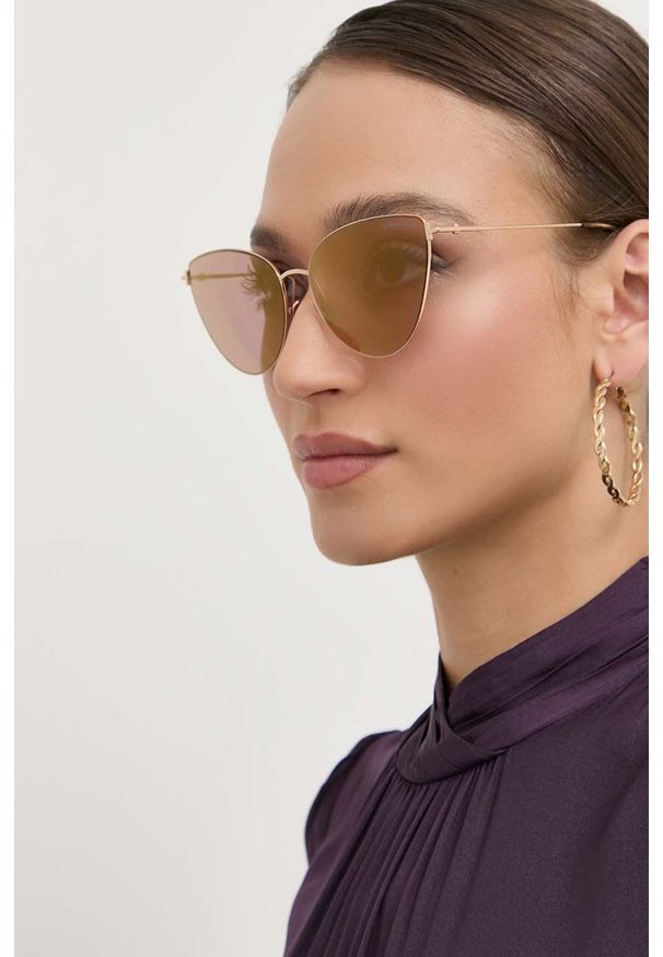 Tom Ford okulary przeciwsłoneczne damskie kolor różowy. Kolor: różowy