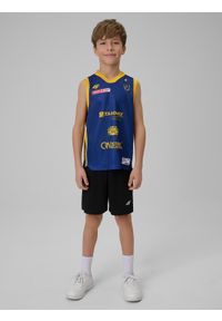 4f - 4F Koszulka meczowa replika domowa z sezonu 2025/26 dziecięca 4F x Stal Ostrów - granatowa 98/104. Kolor: niebieski. Materiał: materiał. Wzór: nadruk. Sezon: lato #2