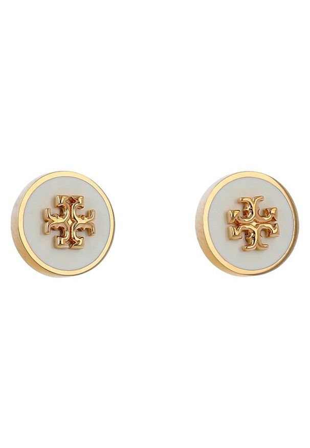 Tory Burch Kolczyki Kira 90547 Biały. Materiał: metalowe. Kolor: biały