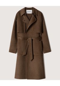 NANUSHKA - Wełniany płaszcz w kratkę Ara. Kolor: brązowy. Materiał: wełna. Wzór: kratka #6