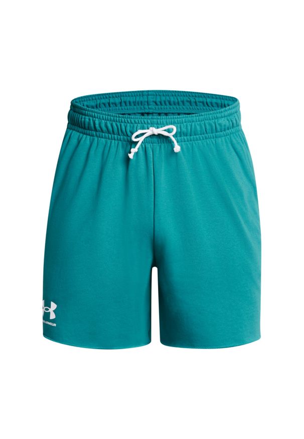 Szorty Under Armour Rival Terry 6". Kolor: biały, niebieski, wielokolorowy
