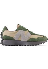 Buty New Balance MS327WG zielone. Okazja: na co dzień. Kolor: zielony. Materiał: guma, materiał, skóra, zamsz. Szerokość cholewki: normalna