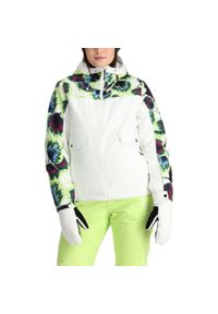 Kurtka narciarska damska Spyder Optimist. Kolor: zielony, biały, wielokolorowy. Materiał: poliester. Sezon: zima. Sport: narciarstwo