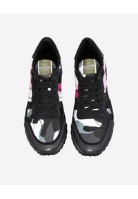 VALENTINO - Sneakersy Rockrunner. Kolor: czarny. Materiał: zamsz, guma, materiał. Wzór: aplikacja, haft #8