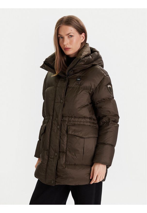 Blauer Kurtka puchowa 25WBLDB03175 Brązowy Regular Fit. Kolor: brązowy. Materiał: syntetyk