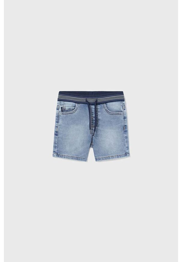 Mayoral szorty jeansowe dziecięce kolor niebieski regulowana talia. Okazja: na co dzień. Kolor: niebieski. Materiał: jeans. Styl: casual