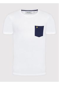 Lyle & Scott T-Shirt Contrast Pocket TS831VOG Biały Regular Fit. Kolor: biały. Materiał: bawełna #2