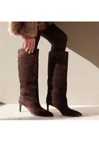 Naked Wolfe Kozaki Stated Bordowy. Kolor: czerwony. Materiał: skóra #3