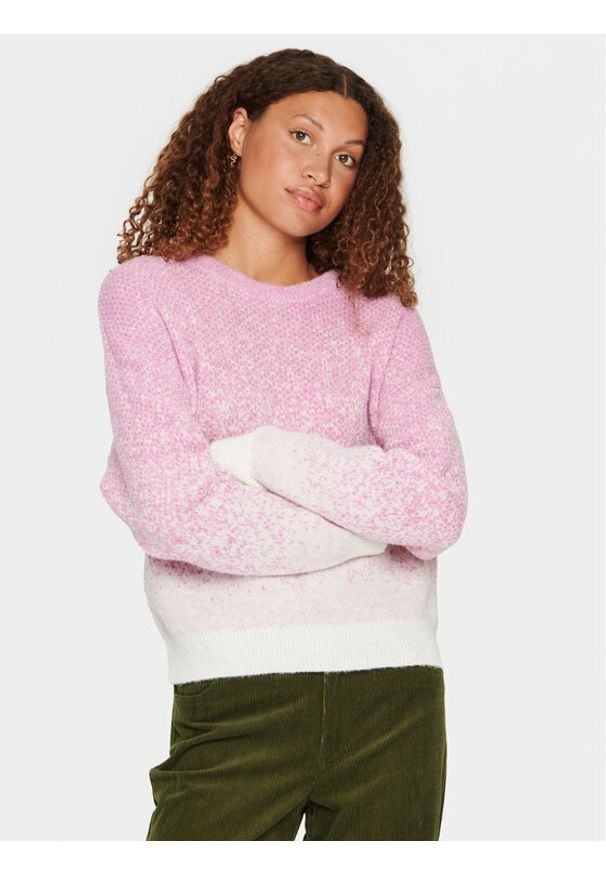 Saint Tropez Sweter 30512965 Różowy Regular Fit. Kolor: różowy. Materiał: syntetyk