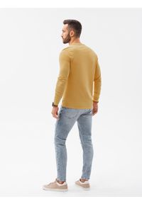 Ombre Clothing - Longsleeve męski bez nadruku - musztardowy V1 - Rozmiar: XXL. Okazja: na co dzień. Kolor: żółty. Materiał: bawełna. Długość rękawa: długi rękaw. Długość: długie. Styl: klasyczny, casual, rockowy #4