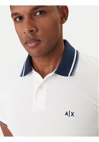 Armani Exchange Polo XM002350 AF10366 U0009 Biały Regular Fit. Typ kołnierza: polo. Kolor: biały. Materiał: bawełna #6