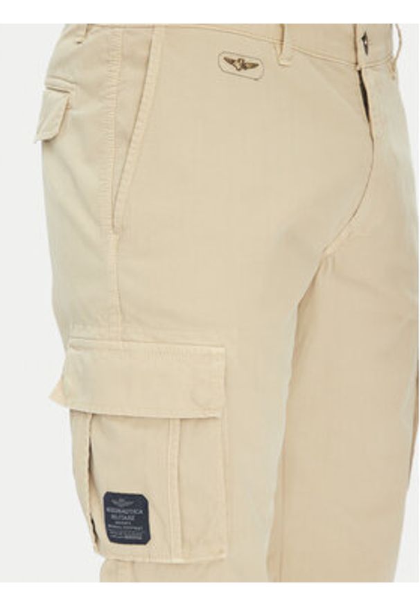 Aeronautica Militare Spodnie materiałowe 251PA1329CT2443 Beżowy Regular Fit. Kolor: beżowy. Materiał: bawełna