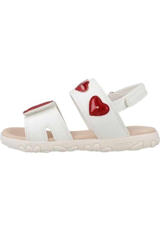 Geox - Sandały GEOX J SANDAL HAITI GIRL Biały. Kolor: biały. Materiał: syntetyk. Sezon: lato