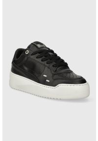 Filling Pieces sneakersy skórzane Avenue Crumbs kolor czarny 52127541861. Nosek buta: okrągły. Zapięcie: sznurówki. Kolor: czarny. Materiał: skóra. Obcas: na platformie #3