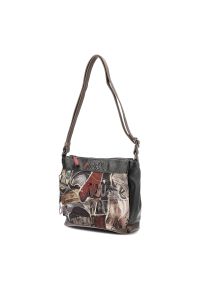 Brązowa Damska Torebka Anekke Premium. Kolor: brązowy. Wzór: nadruk. Materiał: skórzane. Styl: casual #5