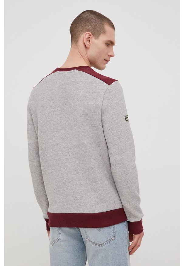 Superdry bluza męska kolor szary z aplikacją. Okazja: na co dzień. Kolor: szary. Wzór: aplikacja. Styl: casual