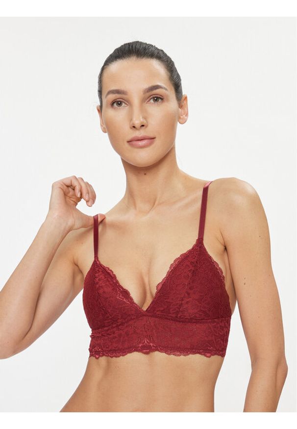 Hunkemöller Biustonosz braletka Marine 202818 Czerwony. Kolor: czerwony