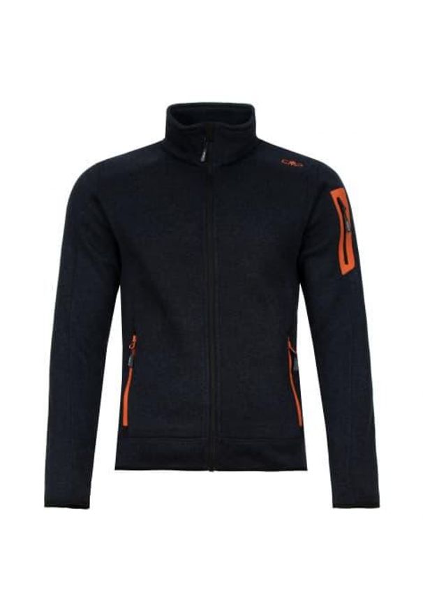 Polar męski CMP Perl Jacket Knitted. Kolor: szary, żółty, pomarańczowy, wielokolorowy. Materiał: polar. Sport: turystyka piesza