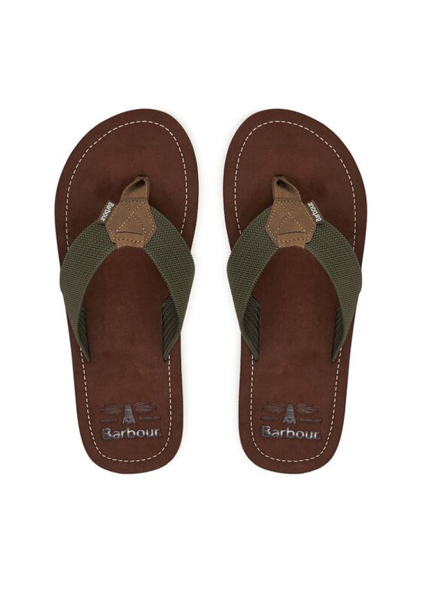 Barbour Japonki MBS0007OL52 Zielony ciemny. Kolor: zielony. Materiał: syntetyk