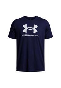 Under Armour - T-shirt Męski Logo 1382911 432. Kolor: niebieski