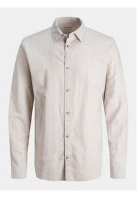Jack & Jones - Jack&Jones Koszula Summer 12248384 Beżowy Comfort Fit. Kolor: beżowy. Materiał: bawełna #4