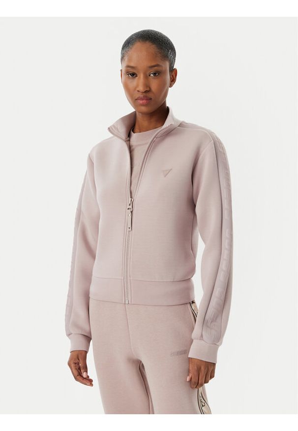 Guess Bluza New Allie Scuba V2YQ17 K7UW2 Fioletowy Regular Fit. Kolor: fioletowy. Materiał: wiskoza