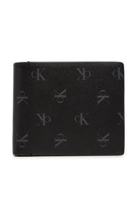 Calvin Klein Jeans Duży Portfel Męski Aop Bifold W/Coin K50K512586 Czarny. Kolor: czarny. Materiał: skóra