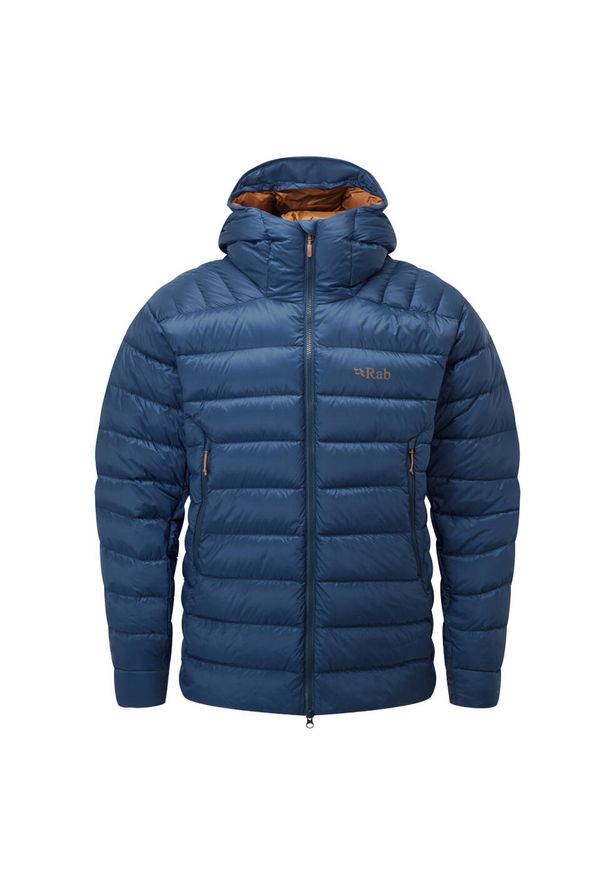 Kurtka puchowa męska Rab Electron Pro Down Jacket z kapturem. Typ kołnierza: kaptur. Kolor: niebieski. Materiał: puch