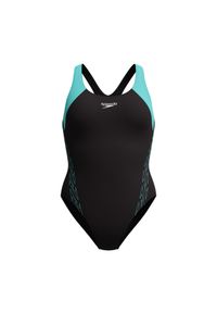 Strój kąpielowy damski Speedo HyperBoom Racerback. Kolor: czarny, niebieski, wielokolorowy