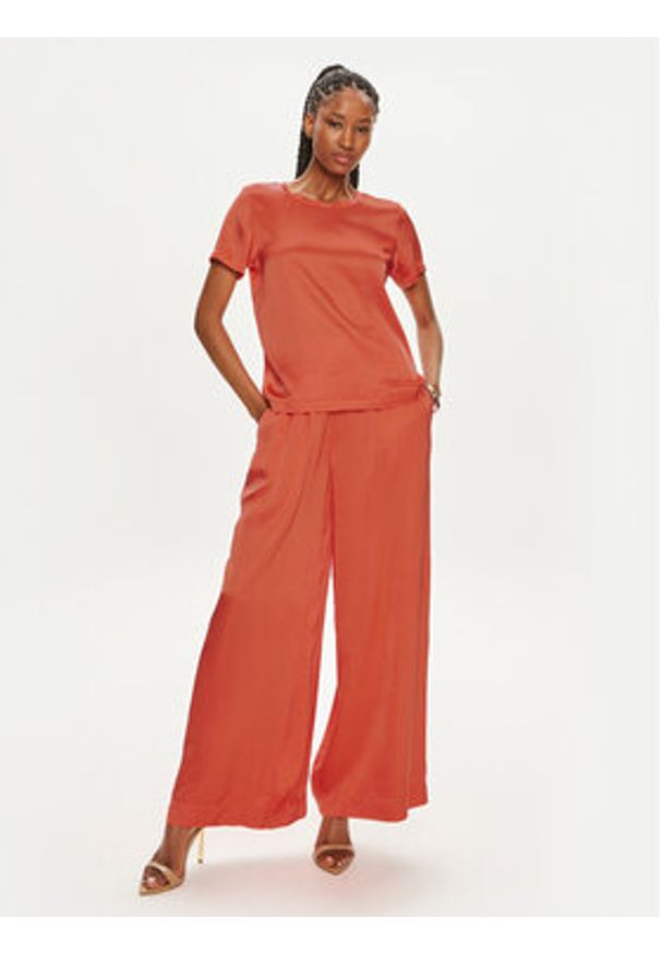 ViCOLO Bluzka TB0040 Pomarańczowy Regular Fit. Kolor: pomarańczowy. Materiał: wiskoza