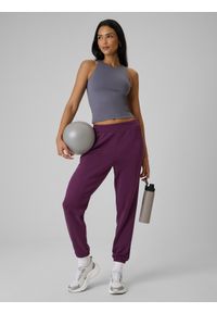 4f - 4F Koszulka bez rękawów slim gładka damska - szara L. Kolor: szary. Materiał: materiał, dzianina. Długość rękawa: bez rękawów. Wzór: gładki #2