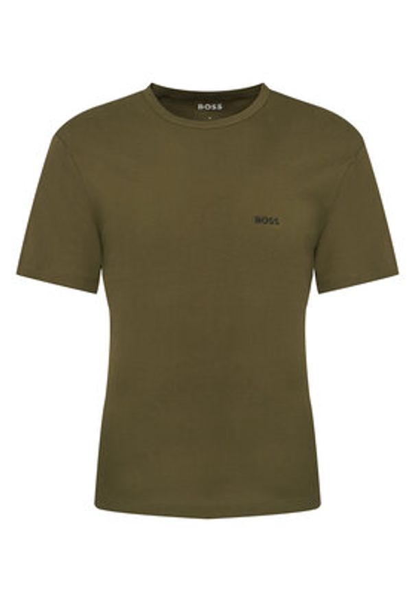 BOSS T-Shirt Rn 2P Rib 50563886 Niebieski Slim Fit. Kolor: niebieski. Materiał: bawełna