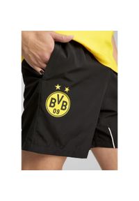 Puma - Męskie szorty Borussia Dortmund ftblARCHIVE PUMA Black Faster Yellow. Kolor: żółty, wielokolorowy, czarny. Wzór: aplikacja