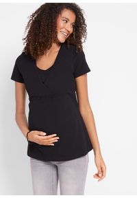 bonprix - Shirt ciążowy i do karmienia (2 szt.). Kolekcja: moda ciążowa. Kolor: czarny