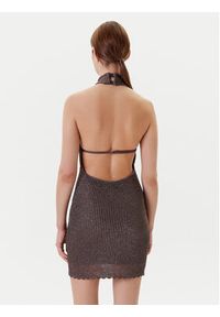 Guess Sukienka dzianinowa W5YK34 Z24F0 Szary Slim Fit. Kolor: szary. Materiał: wiskoza